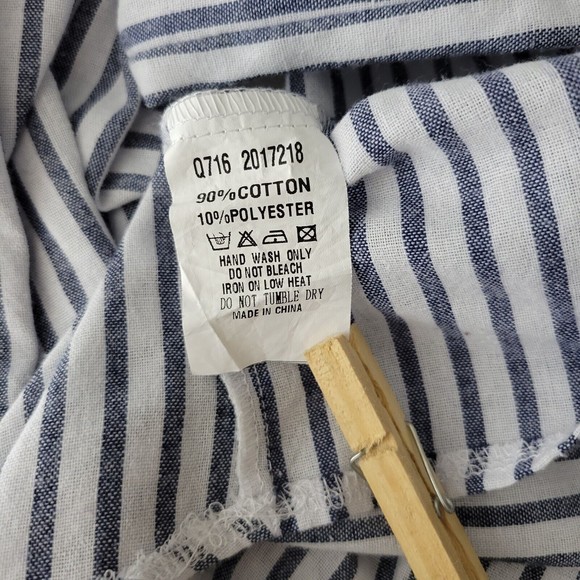 JJ’s Fairyland Women's Off Shoulder Blouse Striped Floral Embroider Size Medium - Picture 10 of 10